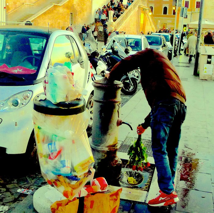 Rome Rose seller at spanish steps